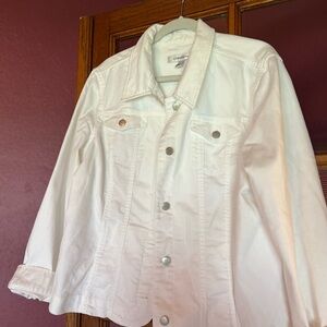 Croft & Barrow White Denim Jacket